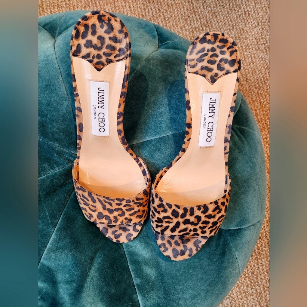 Jimmy Choo kitten heel slide in sandal